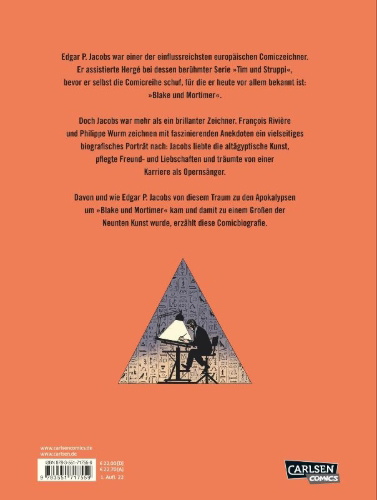 Buchcover und Innenansicht für das Buch: Jacobs: Le Rêveur d'apocalypses