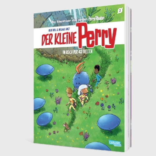 Buchcover und Innenansicht für das Buch: Der kleine Perry 2: Im Reich der 42 Welten