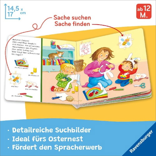 Buchcover und Innenansicht für das Buch: Sachen suchen - Mein erstes Sachen suchen: Frohe Ostern