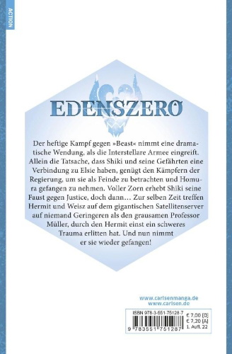Buchcover und Innenansicht für das Buch: Edens Zero