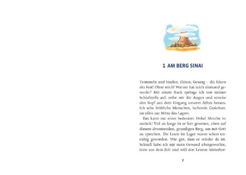 Buchcover und Innenansicht für das Buch: Wie wir durch die Zeit reisten und die 10 Gebote retteten