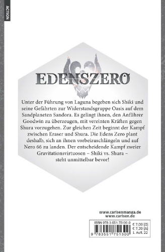 Buchcover und Innenansicht für das Buch: Edens Zero
