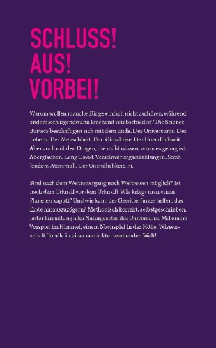 Buchcover und Innenansicht für das Buch: Aus! Die Wissenschaft vom Ende