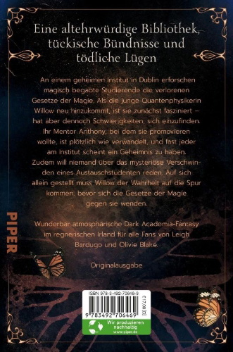 Buchcover und Innenansicht für das Buch: Die Gesetze der Magie