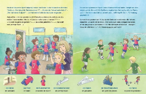 Buchcover und Innenansicht für das Buch: Fußball (Deutsch-Französisch)