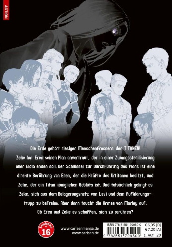 Buchcover und Innenansicht für das Buch: Shingeki no Kyojin