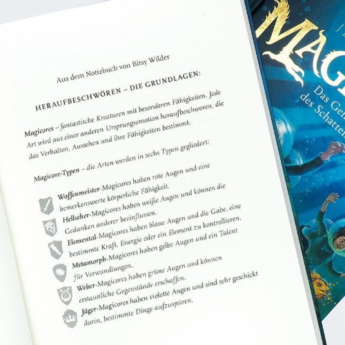 Buchcover und Innenansicht für das Buch: Magicalia 2: Thief of Shadows