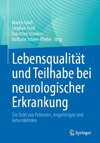Buchcover und Innenansicht für das Buch: Lebensqualität und Teilhabe bei neurologischer Erkrankung