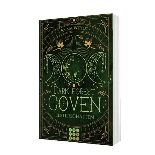 Buchcover und Innenansicht für das Buch: Dark Forest Coven. Elsterschatten
