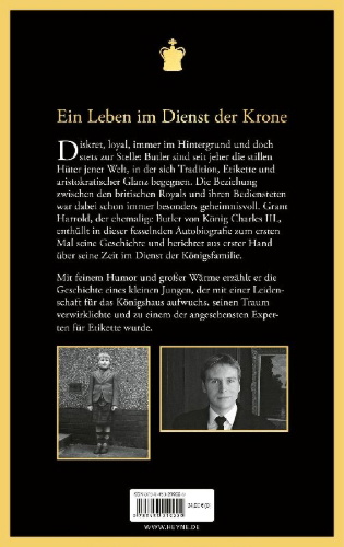 Buchcover und Innenansicht für das Buch: The Royal Butler