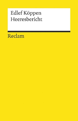 Buchcover und Innenansicht für das Buch: Heeresbericht