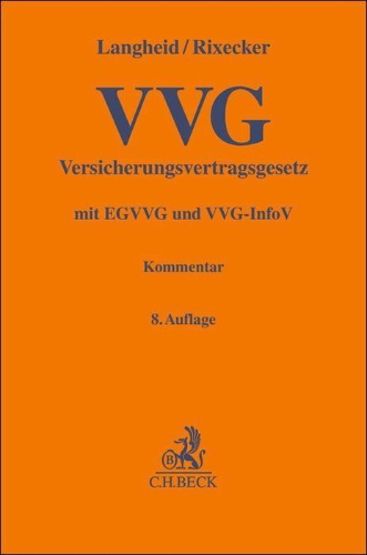 Buchcover und Innenansicht für das Buch: Versicherungsvertragsgesetz. VVG