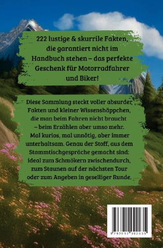 Buchcover und Innenansicht für das Buch: Unnützes Wissen für Motorrad-Klugscheißer