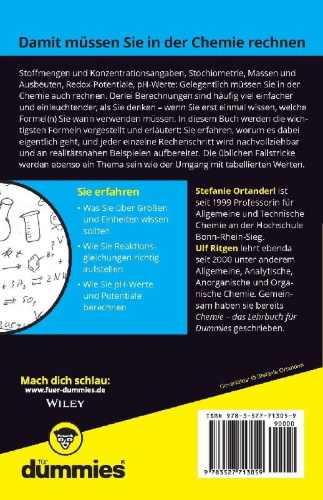 Buchcover und Innenansicht für das Buch: Chemisches Rechnen und Stöchiometrie für Dummies