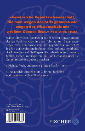 Buchcover und Innenansicht für das Buch: Wie das Denken im Kopf entsteht