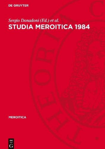 Buchcover und Innenansicht für das Buch: Studia Meroitica 1984