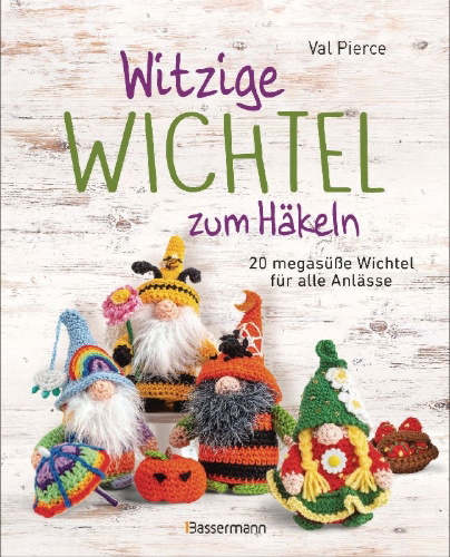 Buchcover und Innenansicht für das Buch: Gnomes in Crochet - 20 fun Amigurumi friends for every occasion