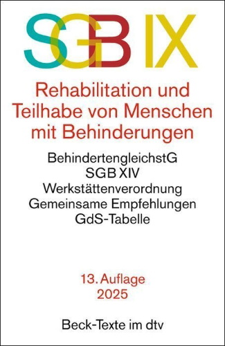 Buchcover und Innenansicht für das Buch: SGB IX Rehabilitation und Teilhabe von Menschen mit Behinderungen
