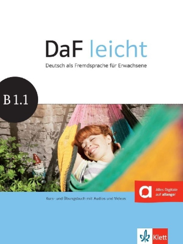 Buchcover und Innenansicht für das Buch: DaF leicht B1.1. Kurs- und Übungsbuch + DVD-ROM