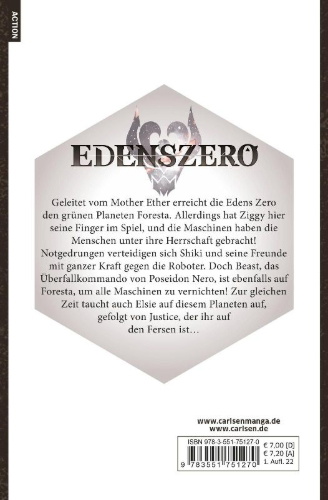 Buchcover und Innenansicht für das Buch: Edens Zero