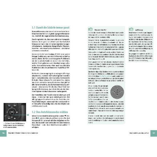 Buchcover und Innenansicht für das Buch: Nikon Coolpix P1100 - Das umfangreiche Praxisbuch zu Ihrer Kamera