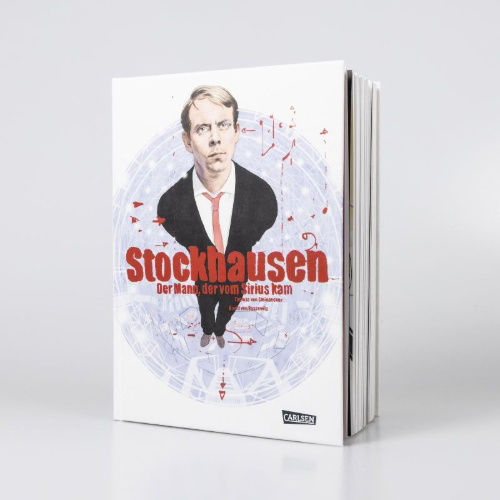 Buchcover und Innenansicht für das Buch: Stockhausen: Der Mann, der vom Sirius kam