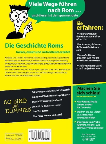 Buchcover und Innenansicht für das Buch: Die Römer für Dummies
