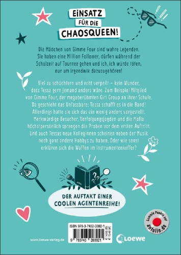 Buchcover und Innenansicht für das Buch: T wie Tessa (Band 1) - Plötzlich Geheimagentin!