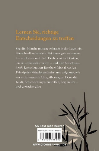 Buchcover und Innenansicht für das Buch: Das Shaolin-Prinzip