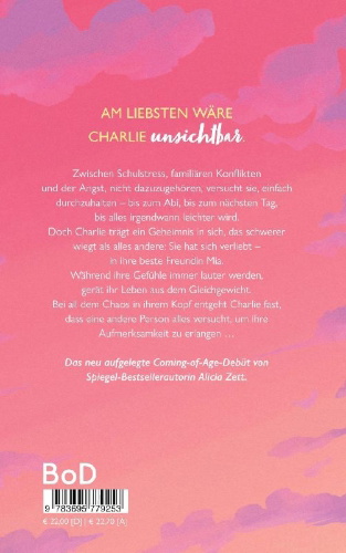 Buchcover und Innenansicht für das Buch: Lila Wolken im Kopf
