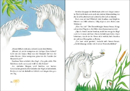 Buchcover und Innenansicht für das Buch: Mein Adventskalender mit 24 Einhorngeschichten