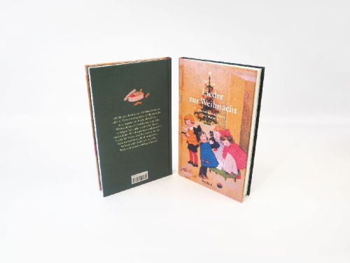 Buchcover und Innenansicht für das Buch: Lieder zur Weihnacht. Die schönsten Texte und Melodien