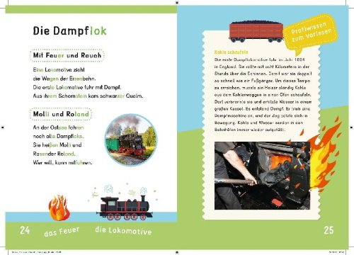 Buchcover und Innenansicht für das Buch: Dein Lesestart: Weißt du schon alles über Fahrzeuge? Ab 1. Klasse