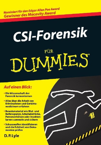 Buchcover und Innenansicht für das Buch: CSI-Forensik für Dummies