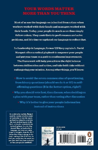 Buchcover und Innenansicht für das Buch: Leadership Is Language