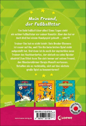 Buchcover und Innenansicht für das Buch: Der Wunderstürmer (Band 4) - Der heimliche Spielertransfer