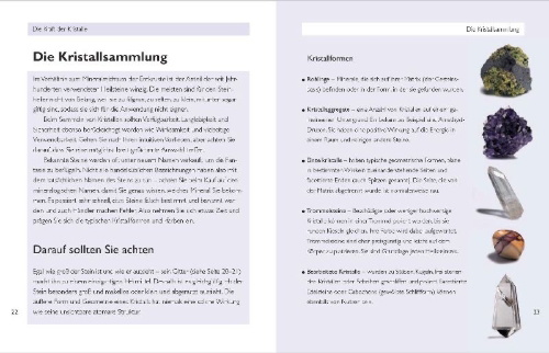 Buchcover und Innenansicht für das Buch: Handbuch Heilsteine