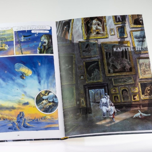 Buchcover und Innenansicht für das Buch: Der goldene Kompass - Die Graphic Novel zu His Dark Materials 1