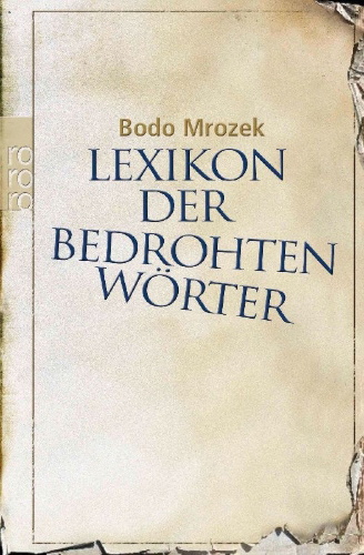 Buchcover und Innenansicht für das Buch: Lexikon der bedrohten Wörter