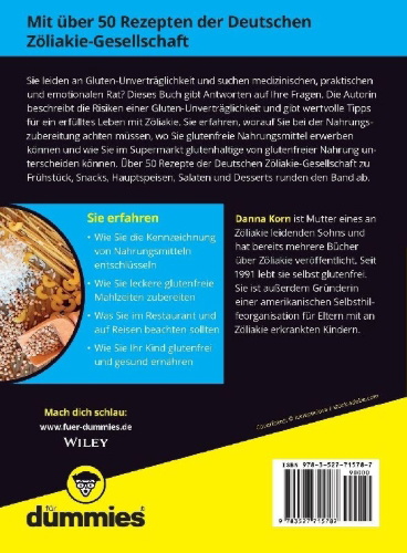 Buchcover und Innenansicht für das Buch: Glutenfrei leben für Dummies