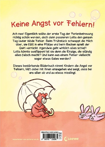Buchcover und Innenansicht für das Buch: Fehler machen ist doch ganz normal!