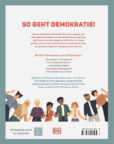 Buchcover und Innenansicht für das Buch: Demokratie für Kids