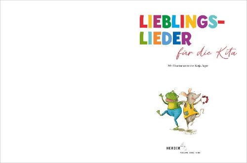 Buchcover und Innenansicht für das Buch: Lieblingslieder für die Kita