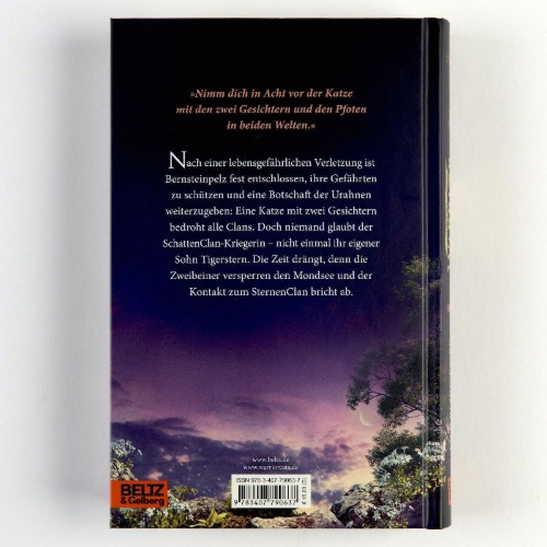 Buchcover und Innenansicht für das Buch: Warriors. IX, 1. Changing Skies. Hidden Moon