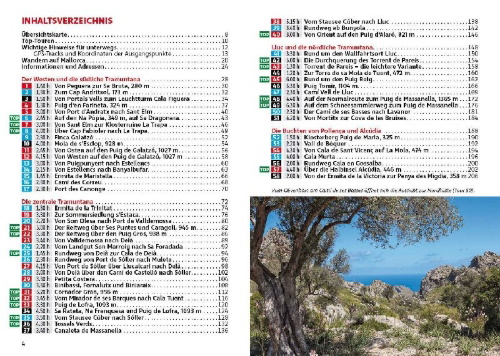 Buchcover und Innenansicht für das Buch: ROTHER Wanderführer Mallorca