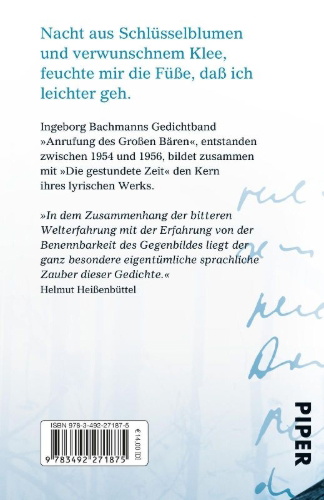 Buchcover und Innenansicht für das Buch: Anrufung des Großen Bären