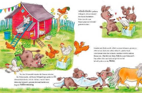 Buchcover und Innenansicht für das Buch: Zicki & Zacki suchen einen Schatz