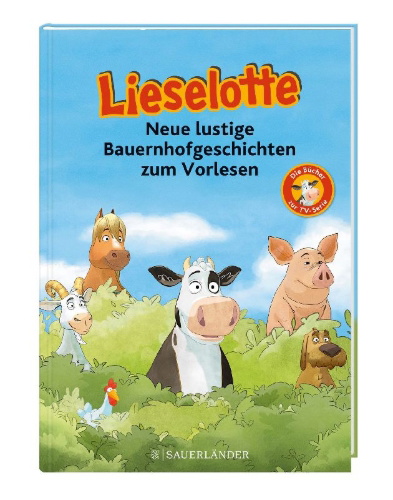 Buchcover und Innenansicht für das Buch: Lieselotte Neue lustige Bauernhofgeschichten