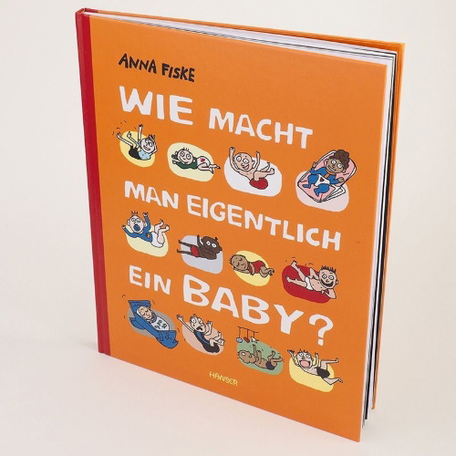 Buchcover und Innenansicht für das Buch: Hvordan lager man en baby?