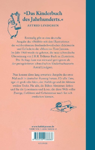 Buchcover und Innenansicht für das Buch: Der Hobbit - Illustriert von Tove Jansson